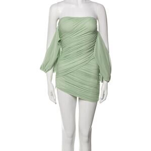 SER.O.YA Mini Dress Deniz Mesh Off Shoulder Long Sleeve size M